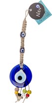 Nevfactory Evil Eye Mini Colorful Wall Decor - Boze Oog Muurdecoratie Woonkamer - Nazar Boncugu - Geluk Bescherming - Handcrafted Glass Turkish Eye Lucky Charm