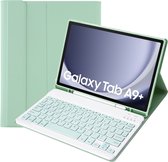 Case2go - Bluetooth Toetsenbordcase geschikt voor Samsung Galaxy Tab A9 Plus (2023) - Met stylus pen houder - QWERTY Keyboard case - Licht Groen