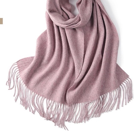 Luxe 100% Pure laine automne/hiver L-200*38, couleur unie élégante