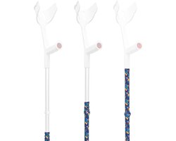 MyCover Bloemen - 1 stuk - Trendy hoes voor krukken en wandelstokken, past op elke kruk of wandelstok, elastische stof, wasbaar 40°C, verschillende patronen - Excl. Kruk