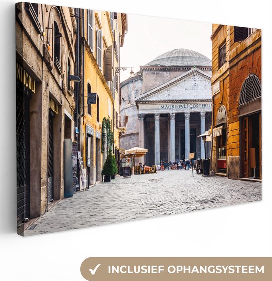 Canvas schilderij 30x20 cm - Wanddecoratie Italië - Rome - Gebouwen - Muurdecoratie woonkamer - Slaapkamer decoratie - Kamer accessoires - Schilderijen op canvas