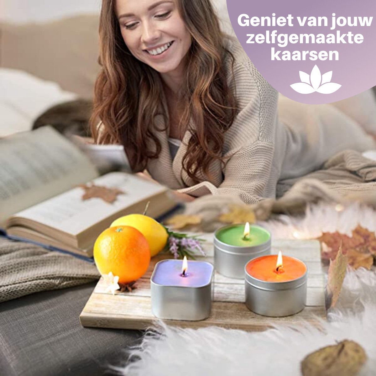 JT Products Kaarsen Maken Set - 240 Gram Soja Was - E-book - Starterspakket - Kaarsen Maken Voor Volwassenen - Candle Making Kit - Zelf Kaarsen Maken - DIY - Creatief - Soja Wax - Moederdag Cadeau - Cadeautje Voor Mama — afbeelding 7