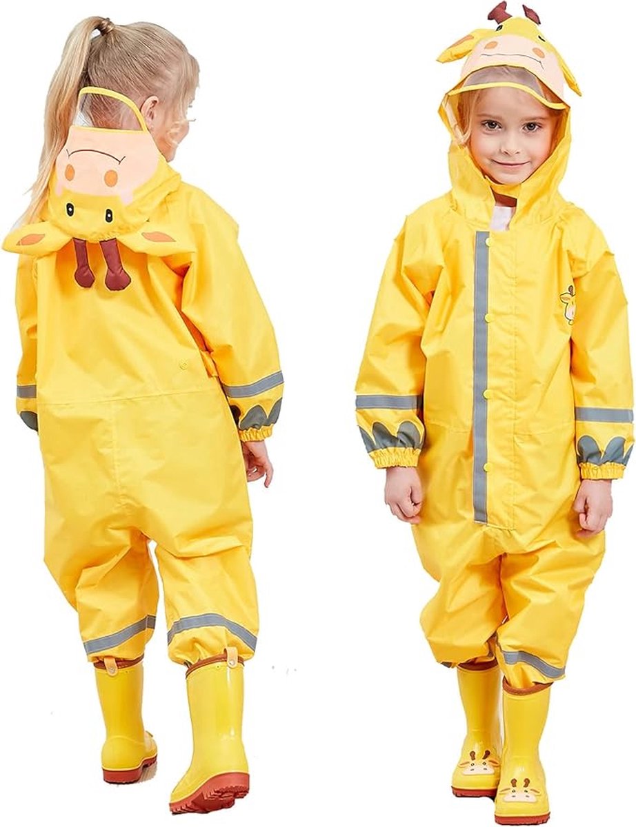 Combinaison De Pluie Enfant 2 Pièces - Veste + Pantalon Imperméables, 8-14 Ans, Bandes Réfléchissantes