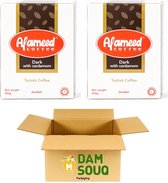 Damsouq® Multipak Alameed Arabische Koffie (Gemalen) Dark met kardemom (2x 200GR)