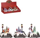 Luville Collectables Winter scenery 3 assorted BO display - l14xw9xh14,5cm