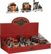 Luville Collectables Christmas stall French Journeaux Jouets Café 3 assorted battery operated display - l13,5xw6,5xh10cm