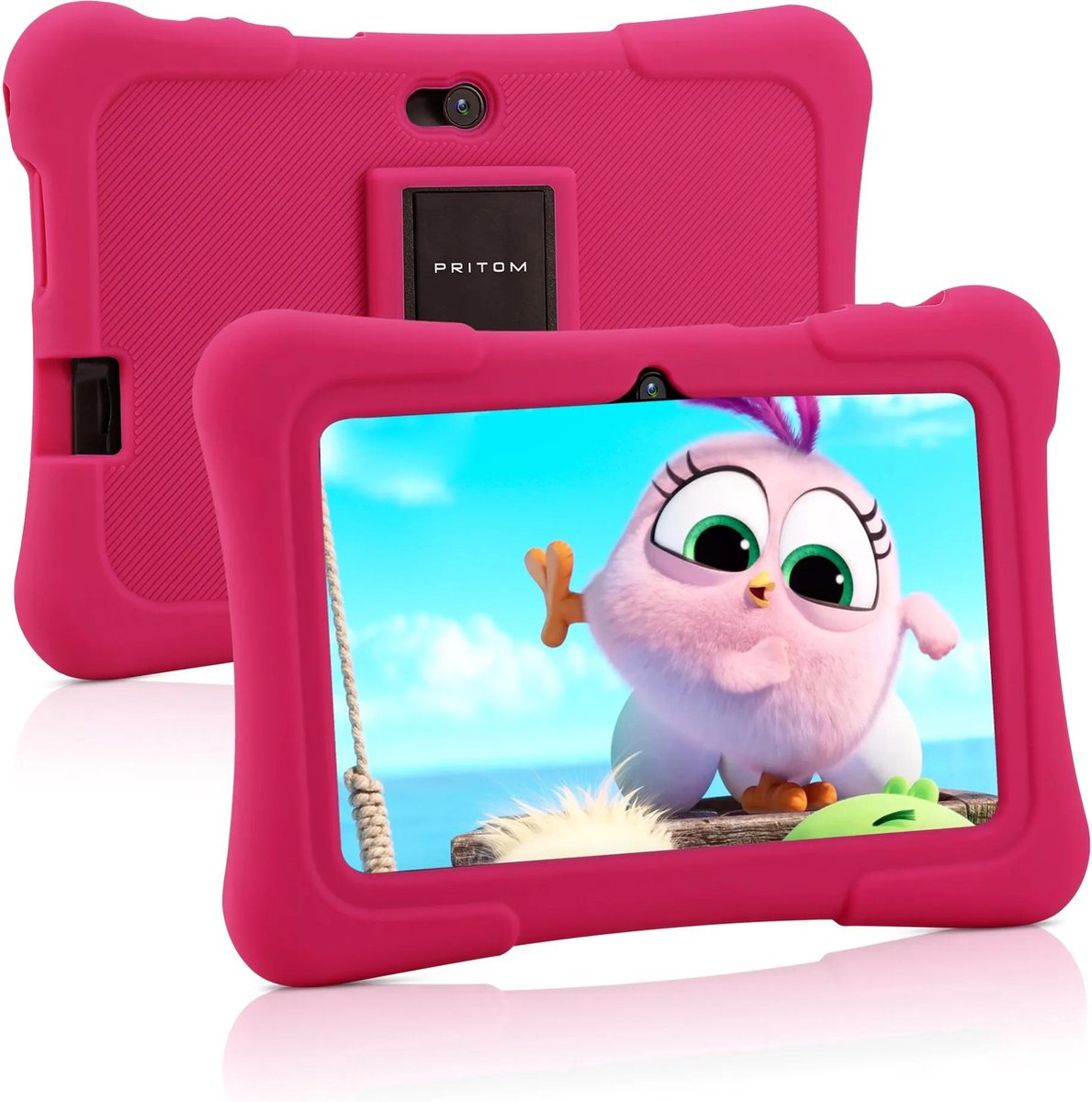 Homesell - PRITOM Kindertablet - Tablet - 7 Inch - 2023 model - Android 10.0 - Langdurig gebruik - Kids Proof - 32GB - Kindertablet vanaf 3 jaar - Kinder Tablet - Gratis Beschermende Hoes - Roze