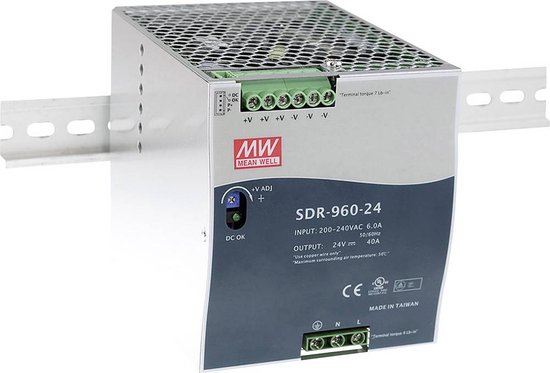 Foto: Mean well sdr 960 48 din rail netvoeding 48 v dc 20 a 960 w aantal uitgangen 1 x inhoud 1 stuk s 