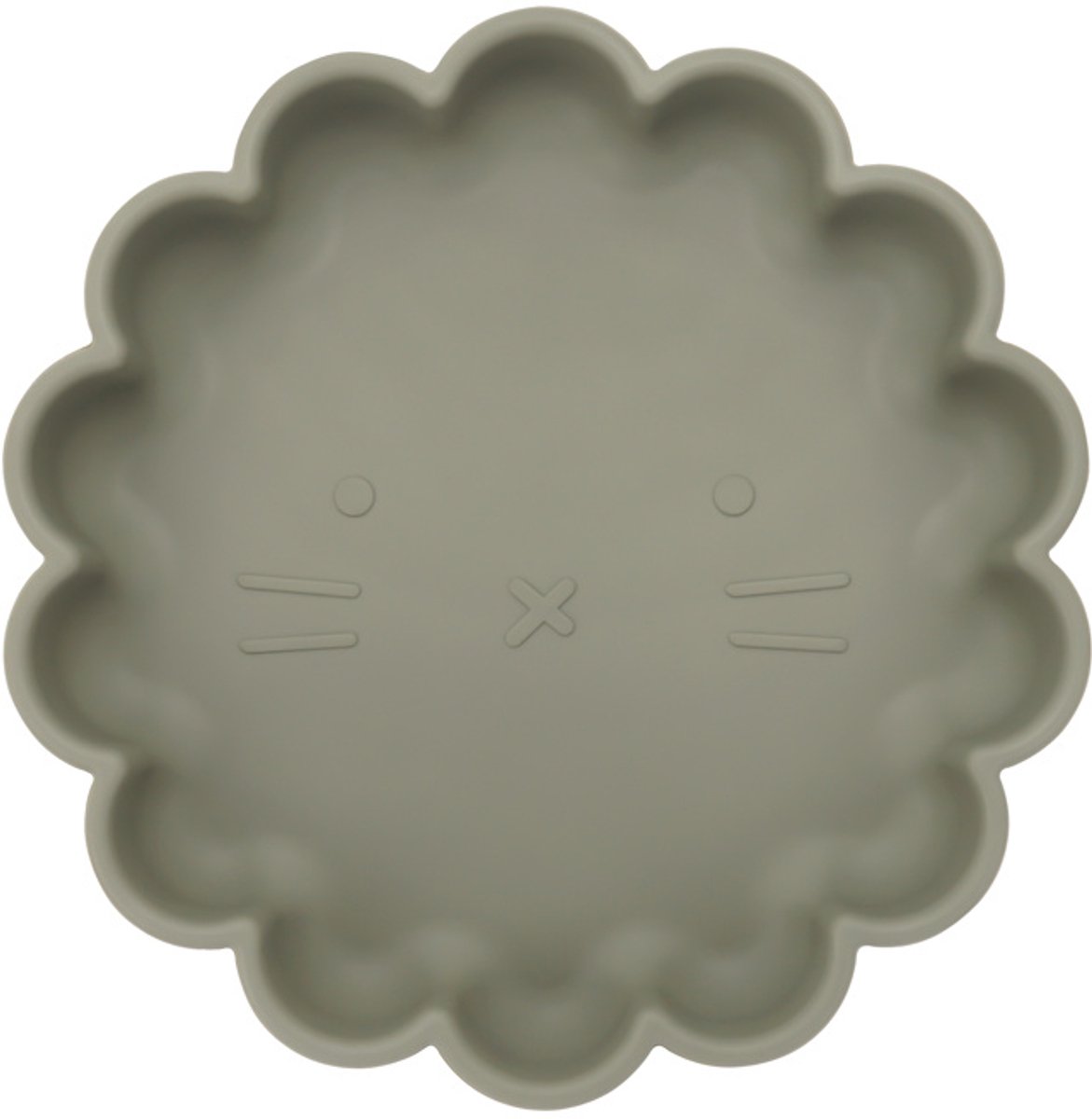 Goedkoopste Dutsi - Welpje Serie - Siliconen Babybord - Leeuwen Ontwerp - 18 cm - Pastelblauw