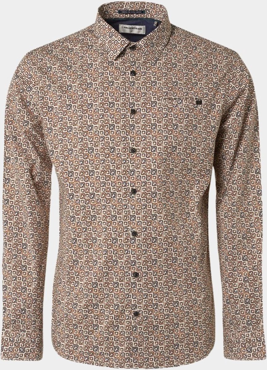 Shirt Stretch Allover Bedrukt