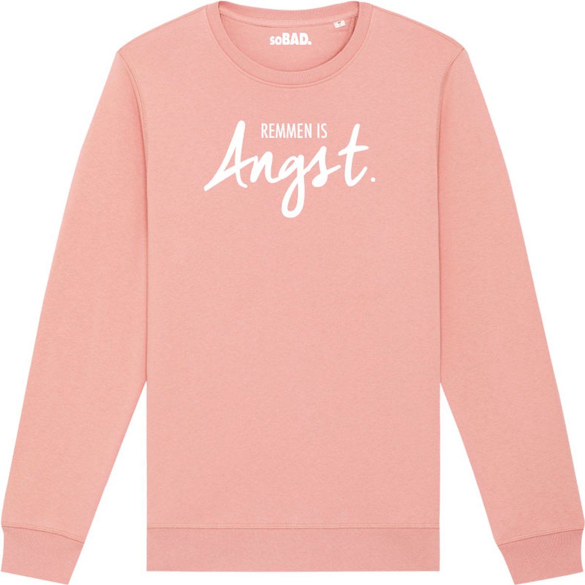 Wintersport sweater canyon pink M - Remmen is Angst - wit - soBAD. | Foute apres ski outfit | kleding | verkleedkleren | wintersporttruien | wintersport dames en heren