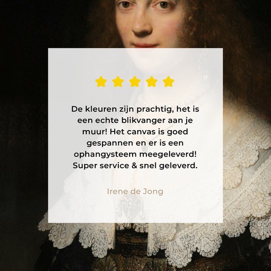Portrait de Maria Trip - Peinture de Rembrandt van Rijn Toile 30x40 cm - petit - Tirage photo sur toile (Décoration murale salon / chambre)