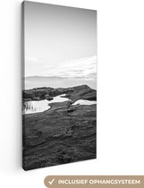 Canvas Schilderij Natuurfoto zwart-wit - 40x80 cm - Wanddecoratie