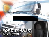 Ford Transit zijwindschermen getint donker (korte / halve) raamspoilers tbv model VANAF 2000 - 2006 merk Team Heko visors fenders