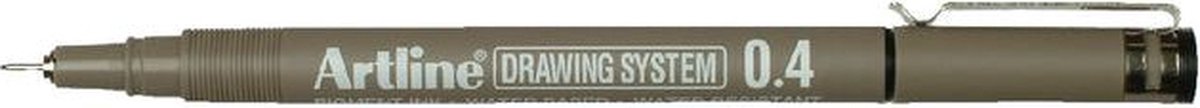 ARTLINE Drawing System Fineliner - Doos van 12 stuks - 0.4mm Lijndikte - Zwart