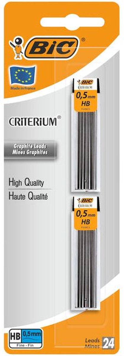 Potloodstift bic criterium hb 0.5mm | Blister a 2 stuk | 25 stuks