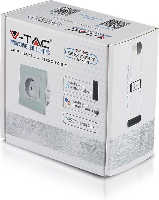 8797 - V-Tac Smart Wireless Socket IP20  Alexa Google Home Nest 