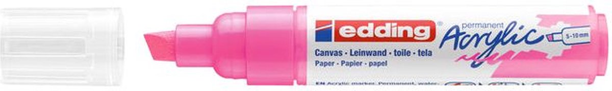 Acrylmarker edding e-5000 breed neon roze | 1 stuk | 5 stuks