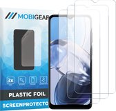 Mobigear Screenprotector geschikt voor Motorola Moto E22 | Mobigear Screenprotector Folie - Case Friendly (3-Pack)
