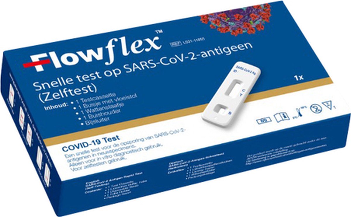 Goedkoopste Flowflex™ | 10 stuks | CE0123 gekeurd | zelftest Covid19 thuistest| nederlandse handleiding