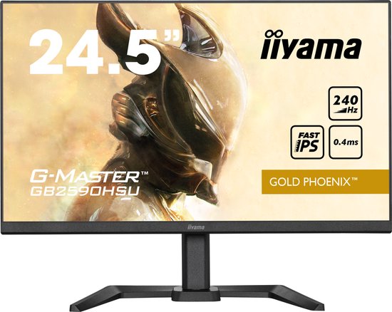 iiyama G-Master GB2590HSU-B5 Gold Phoenix - 25 Inch - IPS - Full HD - 240Hz - 0.4ms - In hoogte verstelbaar
