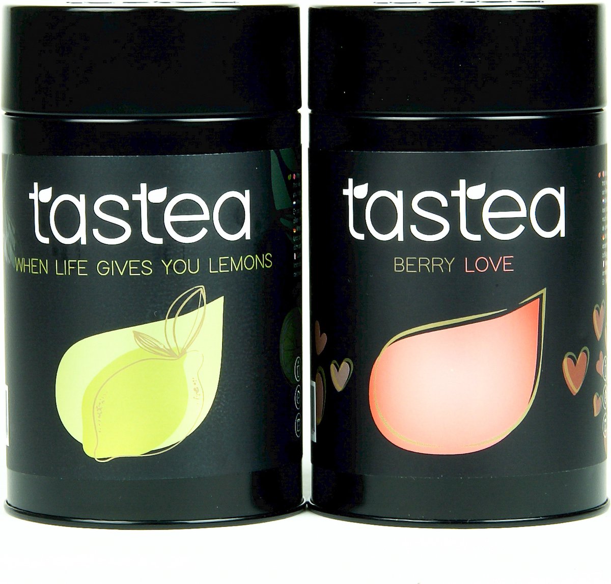 tastea Happiness Bundle - Citroen- en aardbeienthee waar iedereen blij van wordt - Losse thee - When Life Gives You Lemons & Berry Love