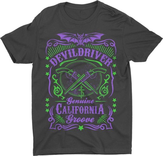 Foto: Devildriver cross guns heren t shirt 2xl zwart