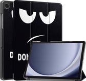 Hoes Geschikt voor Samsung Galaxy Tab A9 Hoes Book Case Hoesje Trifold Cover - Hoesje Geschikt voor Samsung Tab A9 Hoesje Bookcase - Don't Touch Me