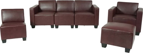 3-zitsbank Kansas cognac eco-leer