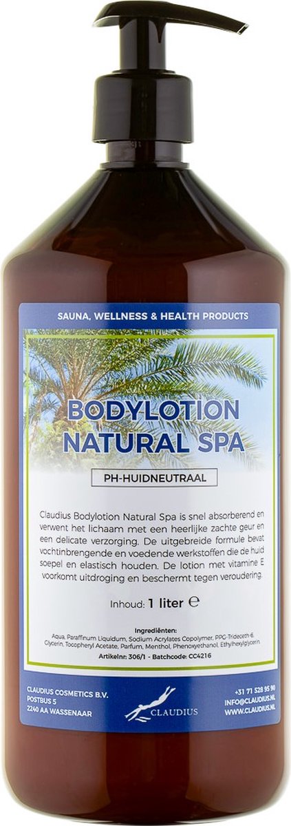 Bodylotion Natural Spa 1 Liter - met gratis pomp