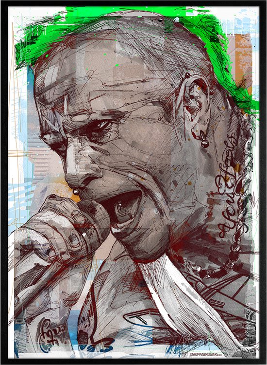 Keith Flint print 51x71 cm *ingelijst & gesigneerd