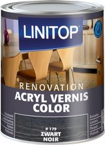 Linitop Acryl Vernis Color 250 ml Kleur 179 Zwart