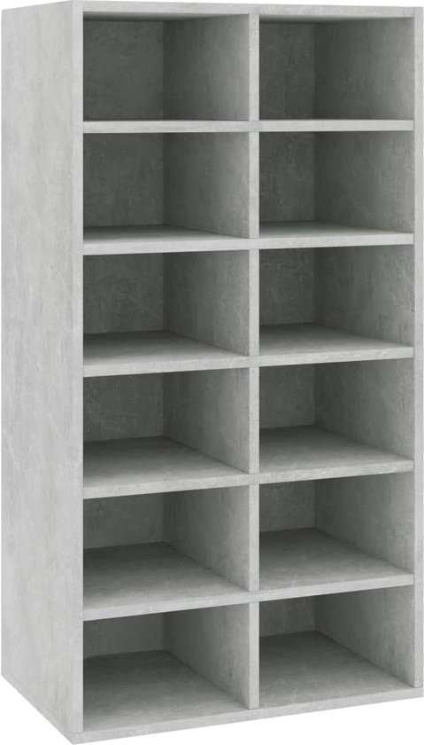 vidaXL-Schoenenrek-54x34x100,5-cm-bewerkt-hout-betongrijs