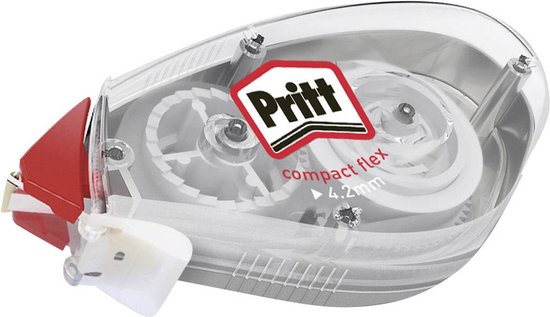 Pritt Correctie Roller Compact | Pritt Roller 4.2 x 10 mm | Eco Verpakking Correctieroller Blister | Kantoor & School Correctieroller. - Pritt