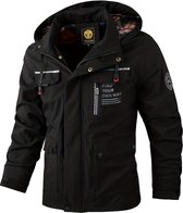 Windjas Voor Heren - Parka - Lente & Herfst - Jas - Volwassen - Zwart - Maat XL