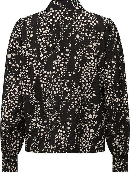 Jacqueline de Yong Blouse Jdycamille L/s Shirt Wvn 15290219 Black/tapioca Dames Maat - M