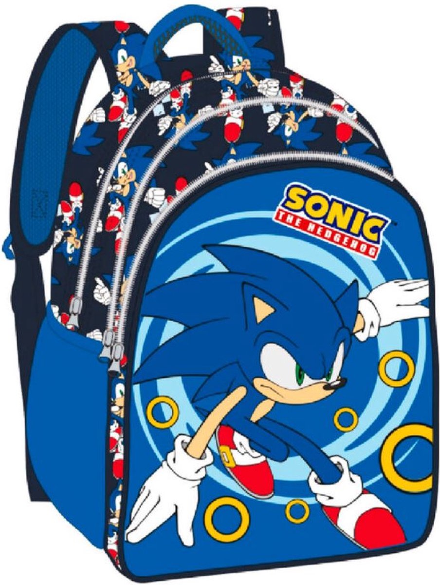 Sega - Sonic the Hedgehog rugzak - (hxbxd) ca. 42cm x 32cm x 15cm - Let op afmetingen! - NIET geschikt voor kleine kinderen