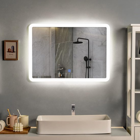 Badkamerspiegel Xenz Garda 160x70cm met Ledverlichting Boven- en