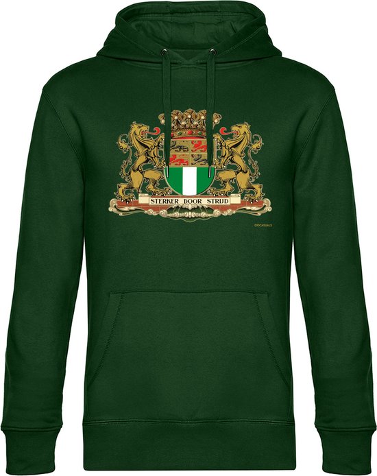 010 CASUALS ROTTERDAM HOODIE STADSWAPEN (AUTHENTIC) bottle green