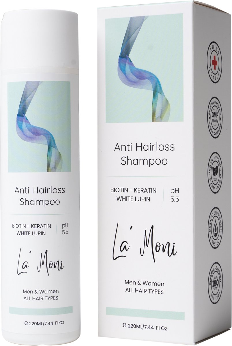 Bol.com La´Moni Anti Haaruitval shampoo / Vegan / Anti hairloss / Biotine / Keratin / Ondersteuning van Haarverzorging aanbieding
