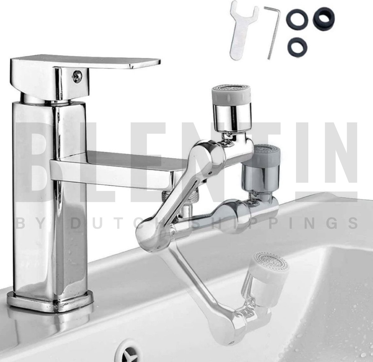 Waterjake waterkraanopzetstuk, 1080 graden draaibaar, flexibele Waterjake waterkraanopzetstuk, 1080 graden draaibaar, flexibele
