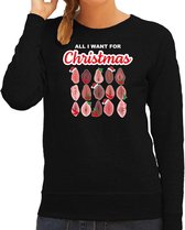 Bellatio Decorations foute kersttrui/sweater voor dames - All I want for Christmas - vagina - zwart L