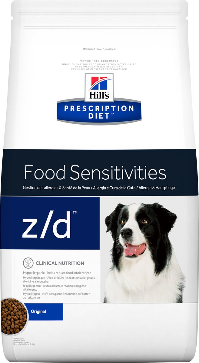 10kg Z/D Food Sensitivities Original Hill´s Prescription Diet Hondenvoer