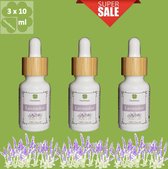 Lavendel olie 100% Pure Etherische Olie | 3x10ml | Reinigend kalmerend | Helpt tegen slapeloosheid | Merk VitexNatura