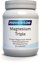Nova Vitae - Magnesium Triple - 500 tabletten - Voor zenuwstelsel, spieren en geestelijke energie - Vegan