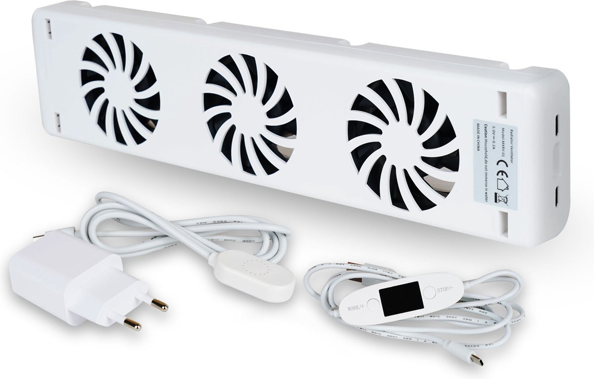 Radiator ventilator Single Set- Verwarming ventilatie - Geschikt voor bijna alle typen radiatoren - Merkloos