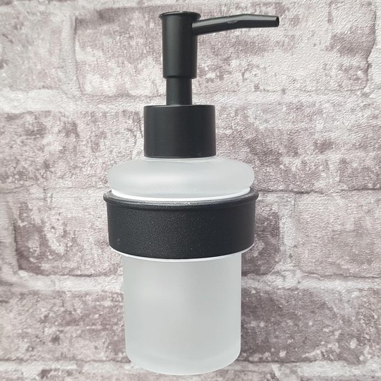 EMCO Bad loft - Zeepdispenser / flacon gesatineerd kristalglas, zwart, verkoop per: 1 x 1 stuk - 052113301, 4018445115704