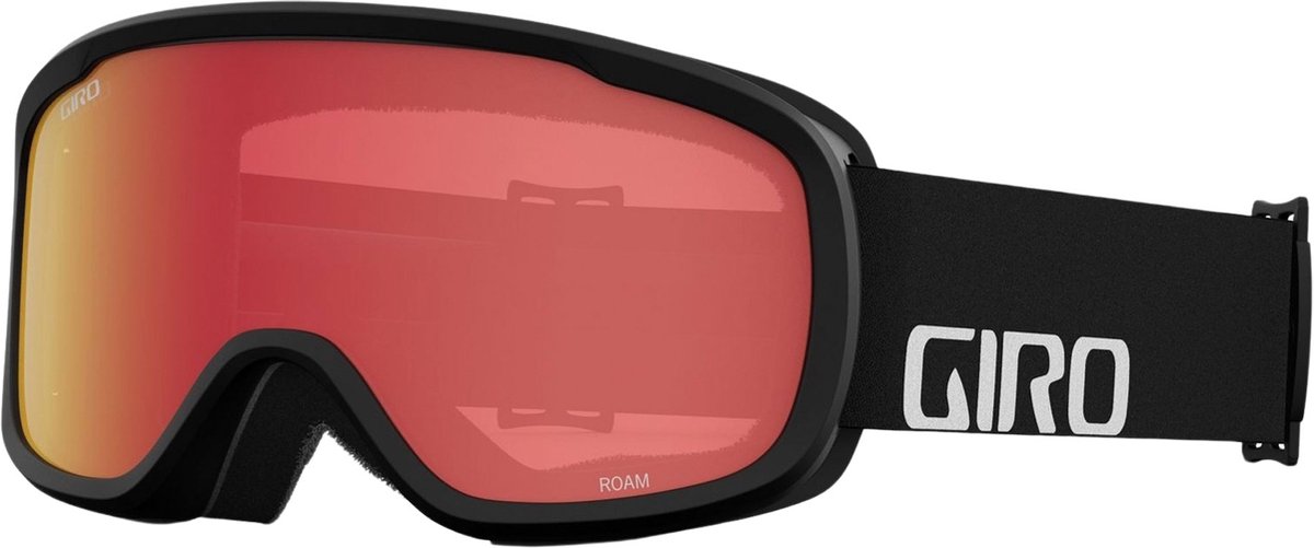 Giro Roam Adult Snow Goggle - Black Wordmark Strap with Amber Scarlet/Yellow Lenses