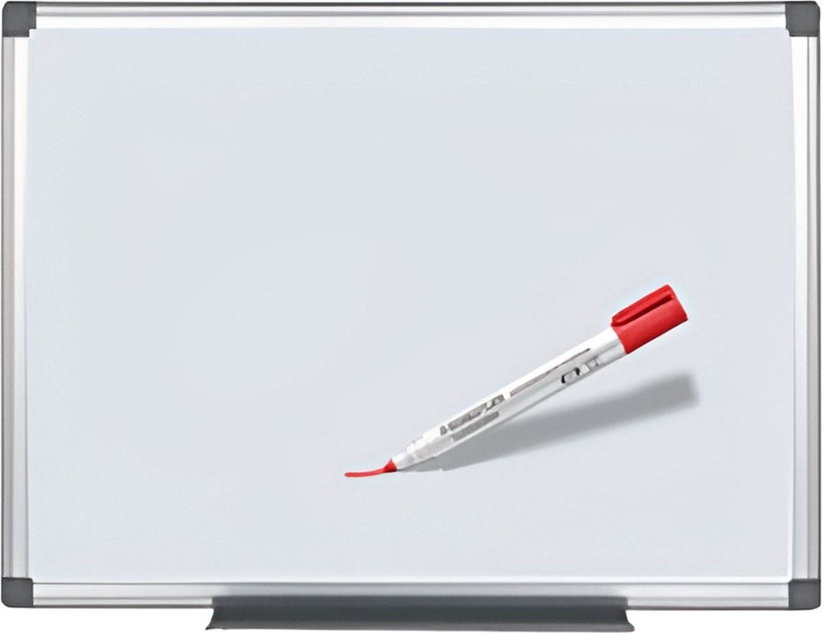 Whiteboard magnetisch - Staal - 60 x 45 cm - Pennenrek