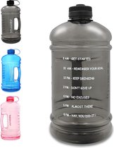 Drinkfles met handvat, 3 liter, BPA-vrij, grote sportfles voor fitnesssporten